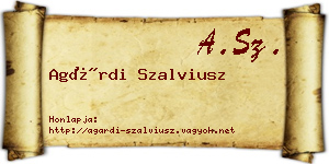 Agárdi Szalviusz névjegykártya
